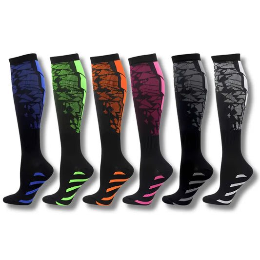 Coolsa – Chaussettes hautes de compression et soutien pour travailleurs actifs