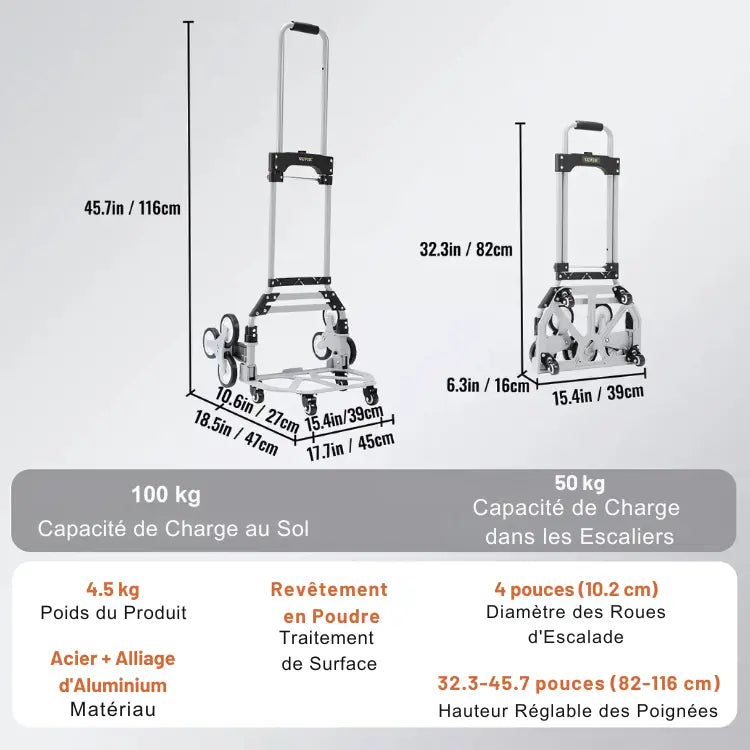 VEVOR Chariots de Manutention pour Escaliers TravailZen  